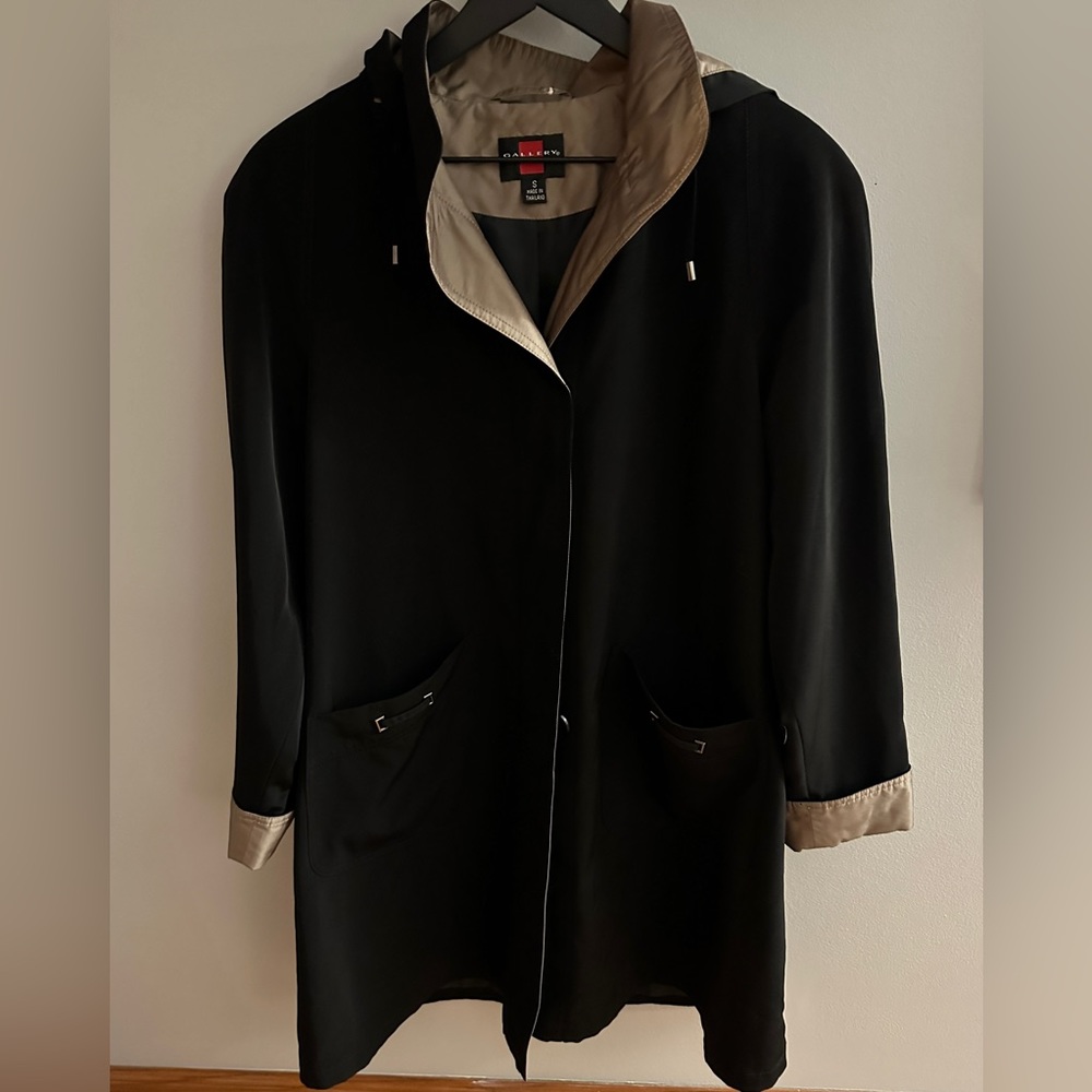 Brown and Black Gallery Rain Coat (S)